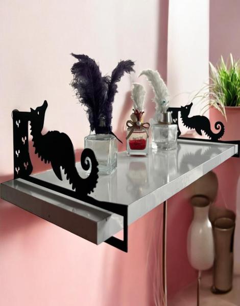 Ejderha Temalı Duvar Rafı Duvar Rafı, Dekoratif Banyo Mutfak Antre Rafı