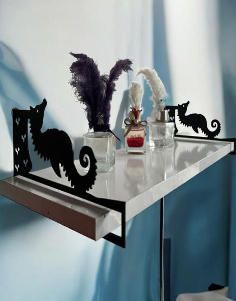 Ejderha Temalı Duvar Rafı Duvar Rafı, Dekoratif Banyo Mutfak Antre Rafı